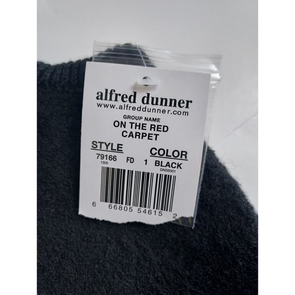 NWT Alfred Dunner On The Red Carpet Black Wool Sweater Vest W/Pockets Size Small - Picture 2 of 7